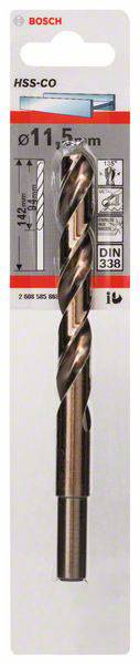 Bosch Accessories 2608585868 HSS Metall-Spiralbohrer 11.5mm Gesamtlänge 142mm Cobalt DIN 338 Zylinderschaft 1St.