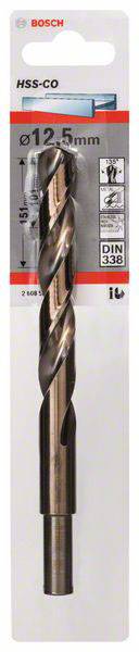 Bosch Accessories 2608585870 HSS Metall-Spiralbohrer 12.5 mm Gesamtlänge 151 mm Cobalt DIN 338 Zylinderschaft 1 St.