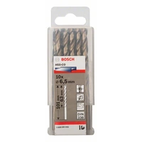 Bosch Accessories 2608585890 HSS Metall-Spiralbohrer 6.5mm Gesamtlänge 101mm Cobalt DIN 338 Zylinderschaft 10St. Bosch Accessories 2608585890 HSS Metall-Spiralbohrer 6.5mm Gesamtlänge 101mm Cobalt DIN 338 Zylinderschaft 10St.