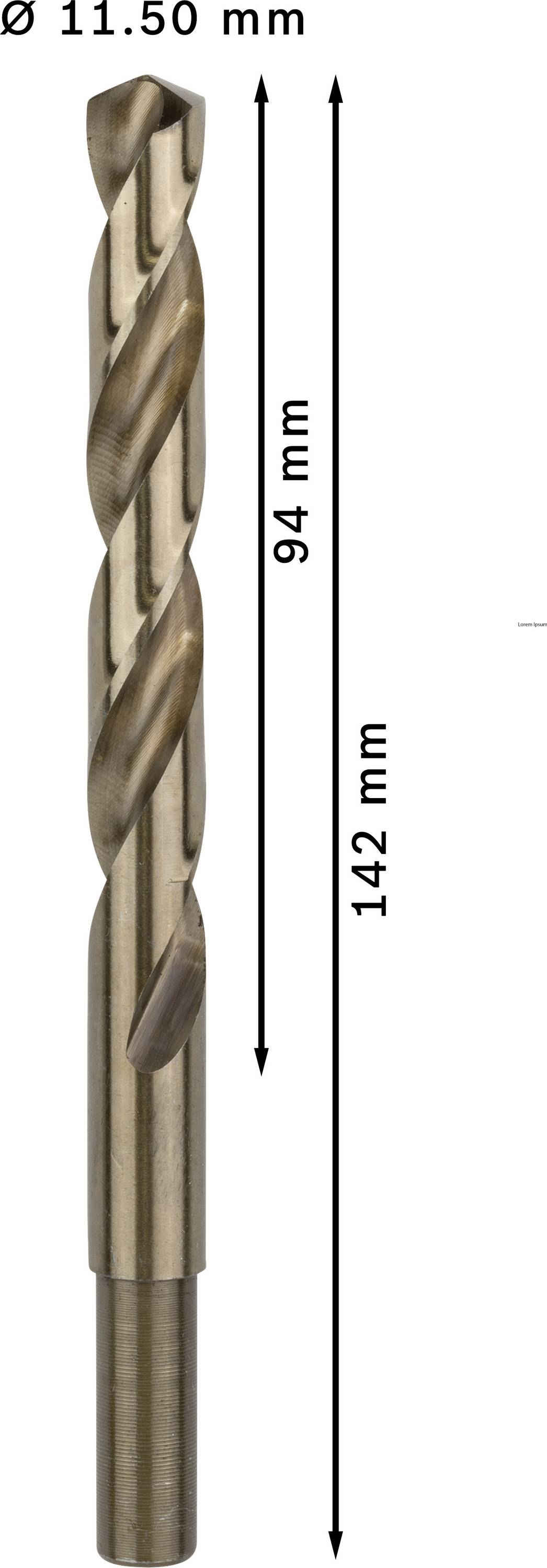 Bosch Accessories 2608585902 HSS Metall-Spiralbohrer 11.5mm Gesamtlänge 142mm Cobalt DIN 338 Zylinderschaft 5St.
