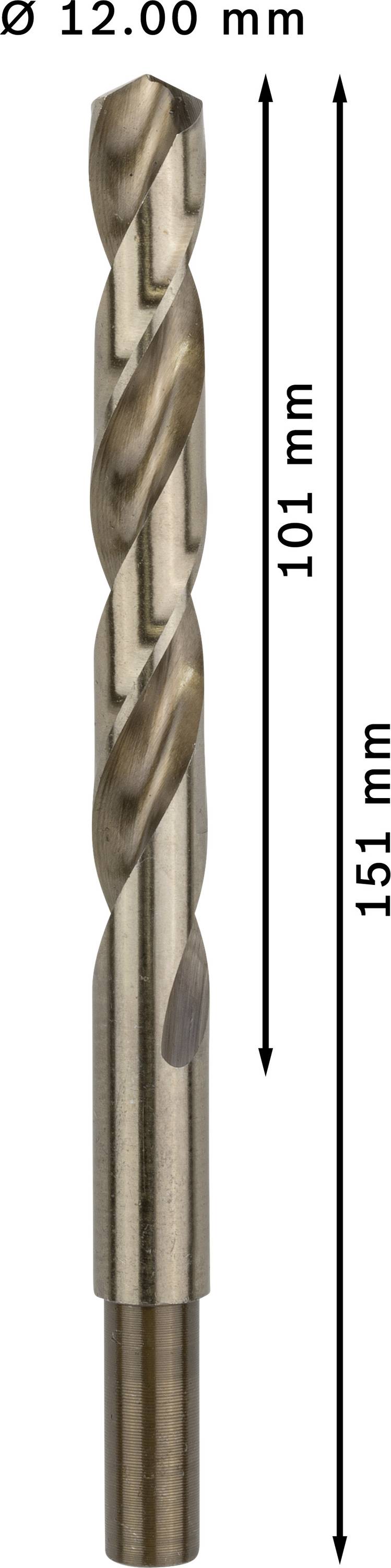 Bosch Accessories 2608585903 HSS Metall-Spiralbohrer 12mm Gesamtlänge 151mm Cobalt DIN 338 Zylinderschaft 5St.