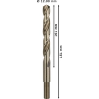 Bosch Accessories 2608585903 HSS Metall-Spiralbohrer 12mm Gesamtlänge 151mm Cobalt DIN 338 Zylinderschaft 5St. Bosch Accessories 2608585903 HSS Metall-Spiralbohrer 12mm Gesamtlänge 151mm Cobalt DIN 338 Zylinderschaft 5St.