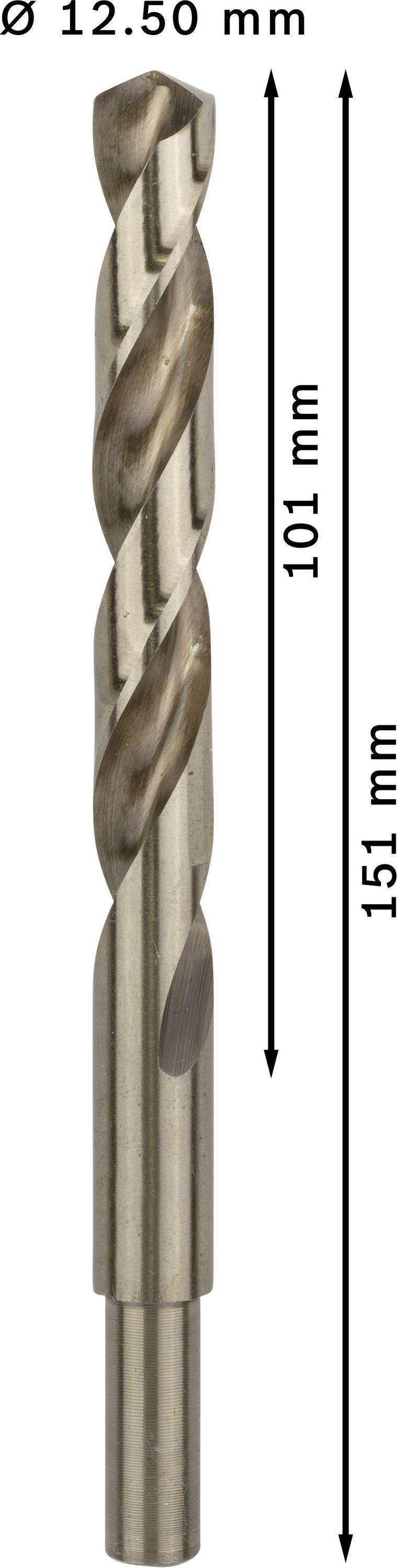 Bosch Accessories 2608585904 HSS Metall-Spiralbohrer 12.5mm Gesamtlänge 151mm Cobalt DIN 338 Zylinderschaft 5St.