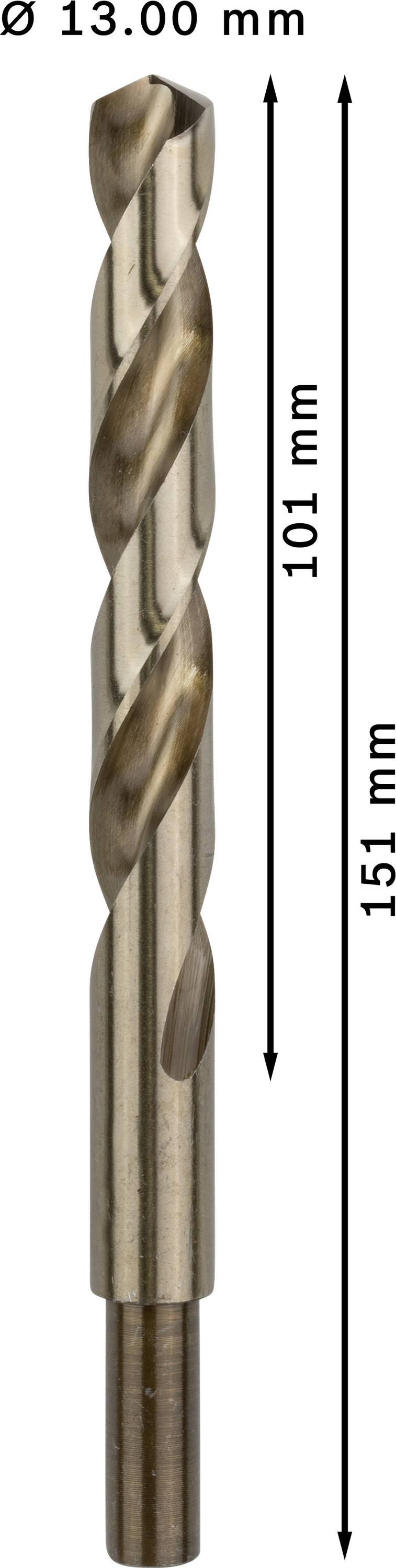 Bosch Accessories 2608585905 HSS Metall-Spiralbohrer 13mm Gesamtlänge 151mm Cobalt DIN 338 Zylinderschaft 5St.