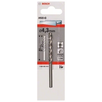 Bosch Accessories 2608585919 HSS Metall-Spiralbohrer 4.3mm Gesamtlänge 80mm geschliffen DIN 338 Zylinderschaft Bosch Accessories 2608585919 HSS Metall-Spiralbohrer 4.3mm Gesamtlänge 80mm geschliffen DIN 338 Zylinderschaft