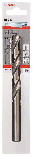 Bosch Accessories 2608585942 HSS Metall-Spiralbohrer 13 mm Gesamtlänge 151 mm geschliffen DIN 338 Zylinderschaft 1 St.