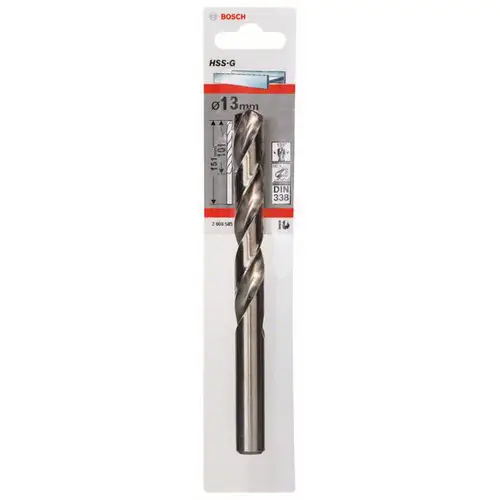 Bosch Accessories 2608585942 HSS Metall-Spiralbohrer 13mm Gesamtlänge 151mm geschliffen DIN 338 Zylinderschaft 1St. Bosch Accessories 2608585942 HSS Metall-Spiralbohrer 13mm Gesamtlänge 151mm geschliffen DIN 338 Zylinderschaft 1St.