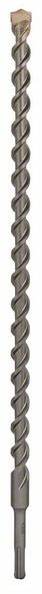Bohrer, grau, gedrehtes Design, Schaft unten für Werkzeugaufnahme. Hauptsächlich für Bauzwecke genutzt.