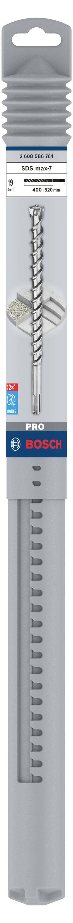 Bosch Accessories SDS-max-7 2608586764 Hartmetall Hammerbohrer 19mm Gesamtlänge 520mm SDS-Max 1St.