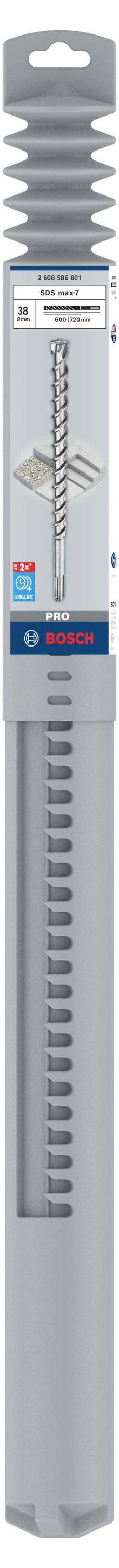 Bosch Accessories SDS-max-7 2608586801 Hartmetall Hammerbohrer 38mm Gesamtlänge 720mm SDS-Max 1St.