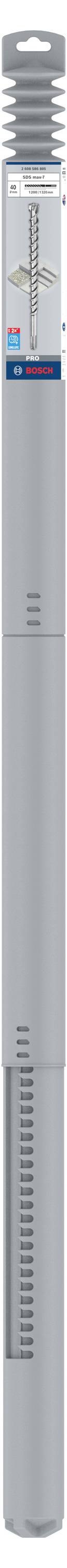Bosch Accessories SDS-max-7 2608586805 Hartmetall Hammerbohrer 40mm Gesamtlänge 1320mm SDS-Max 1St.