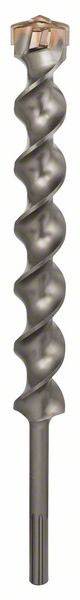 Ein Bohrer mit spiraliger Schneide und metallischem Finish, geeignet für schweres Bohren in Beton oder Mauerwerk.