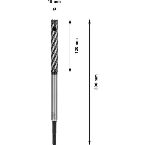 Bosch Accessories 2608586995 Hammerbohrer 18mm Gesamtlänge 300mm SDS-Plus 1St. Bosch Accessories 2608586995 Hammerbohrer 18mm Gesamtlänge 300mm SDS-Plus 1St.