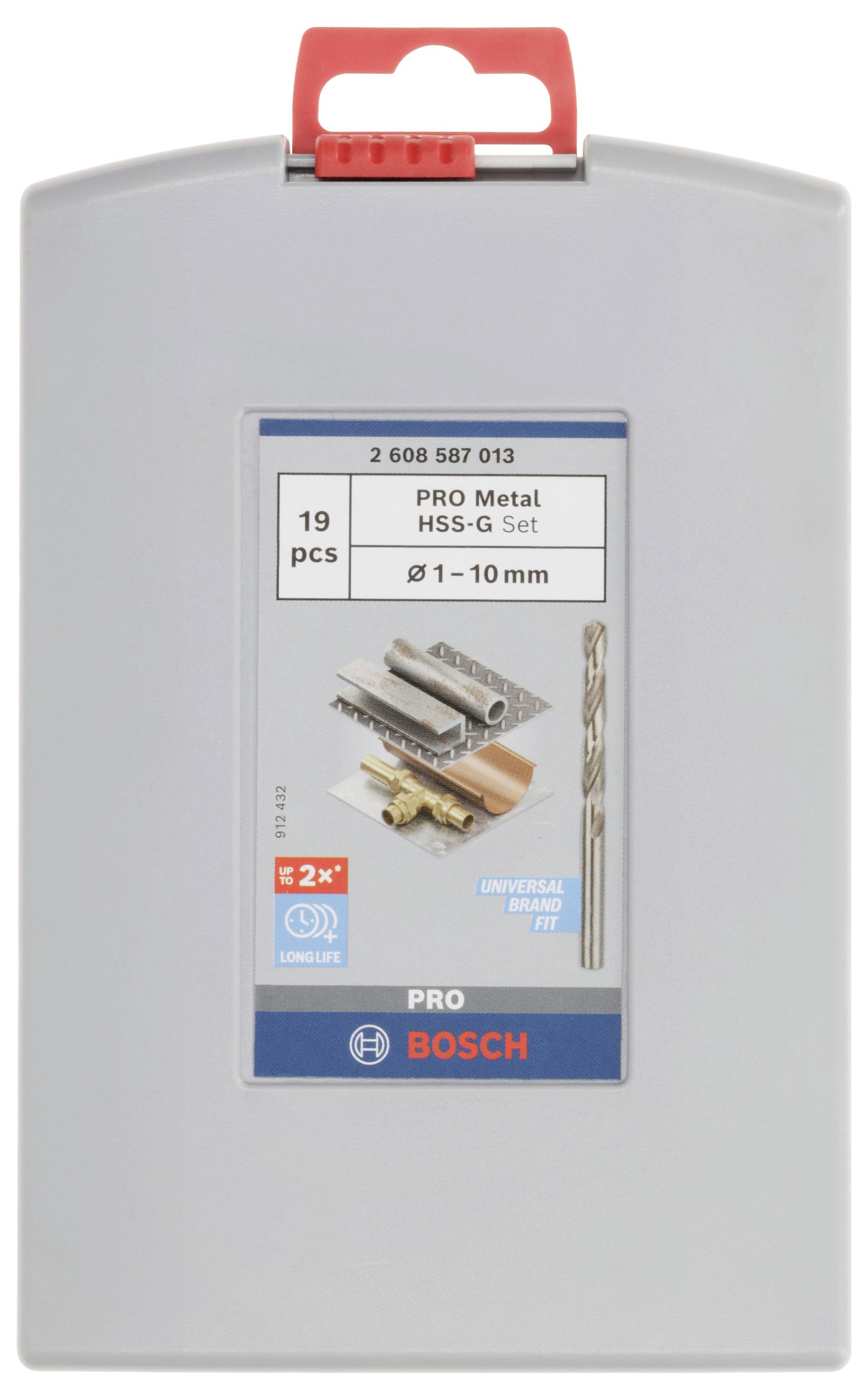 Bosch Accessories 2608587013 HSS Metall-Spiralbohrer-Set 19teilig 1 mm, 2 mm, 3 mm, 4 mm, 5 mm, 6 mm, 7 mm, 8 mm, 9 mm, 10mm