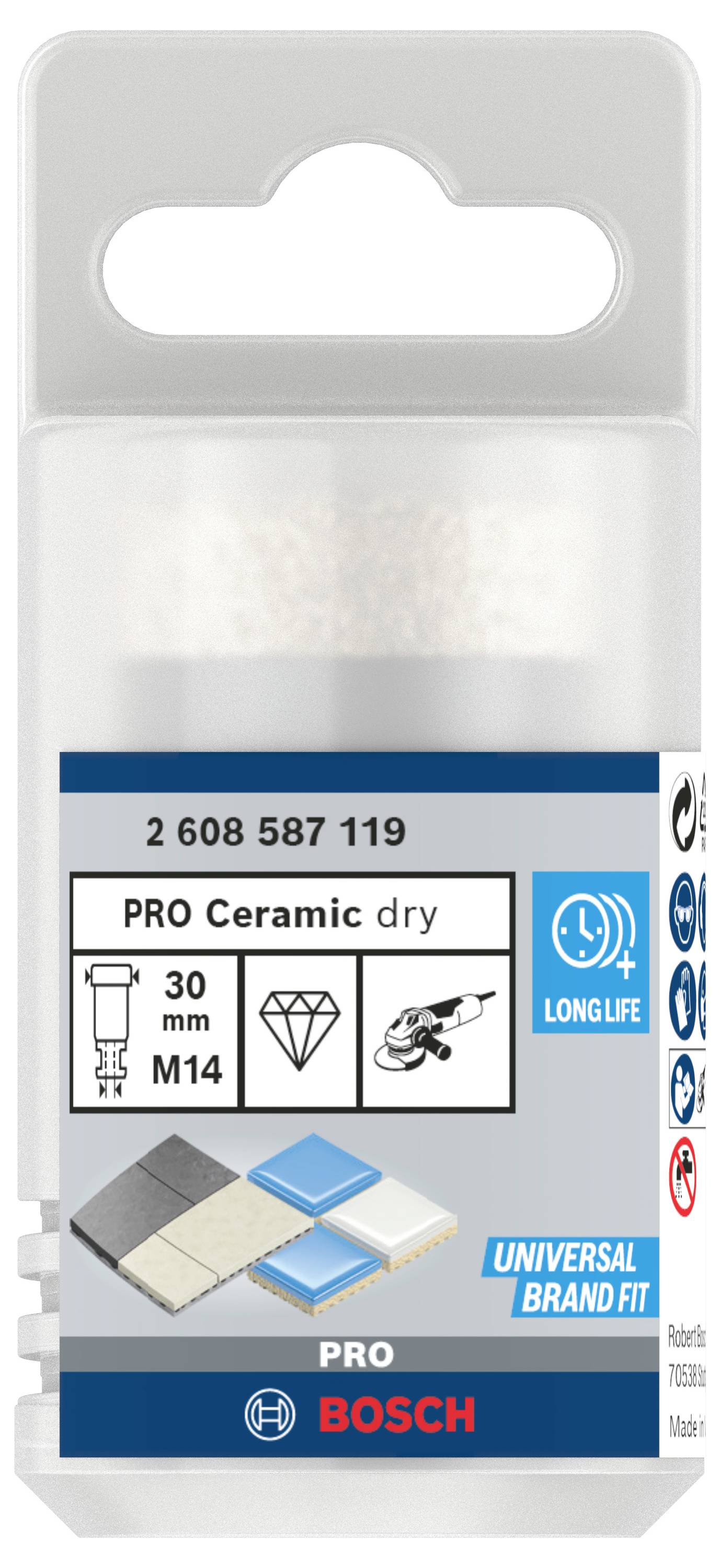 Bosch Accessories 2608587119 Diamant-Trockenbohrer 30mm diamantbestückt 1St.