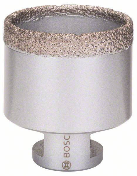Bohrkrone aus Metall mit diamantbeschichtetem Rand, geeignet für hartes Material.
