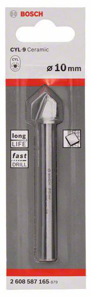 Bosch Accessories Expert for Ceramic 2608587165 Glas- und Fliesenbohrer 10 mm Gesamtlänge 90 mm Zylinderschaft 1 St.