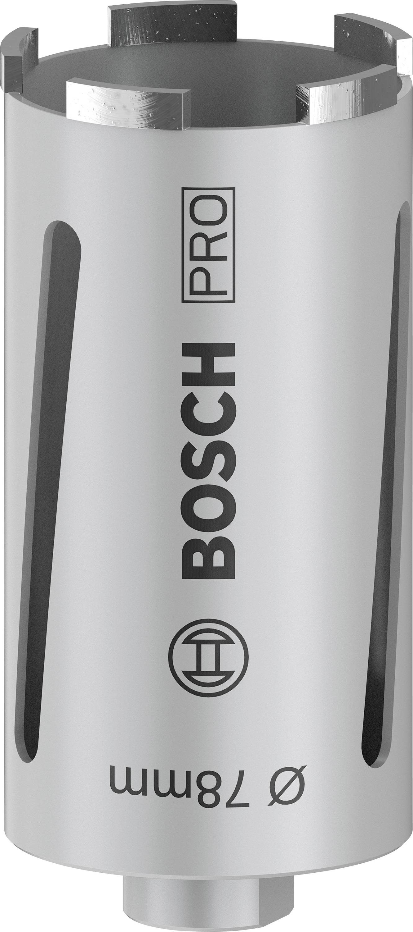 Metallbohrer von Bosch Pro mit 78 mm Durchmesser für präzises Bohren in harte Materialien.