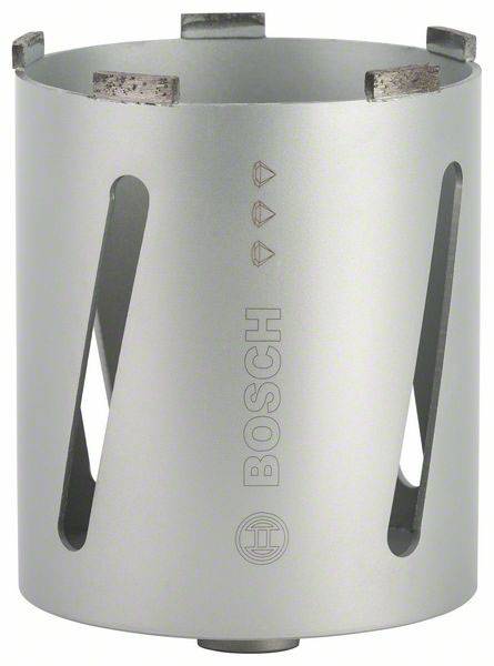 Metall-Bohrkrone mit diamantbesetzten Schneiden, Marke 'Bosch', geeignet für präzises Bohren in harten Materialien.