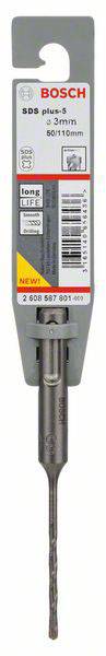 Bosch Accessories SDS-plus-5 2608587801 Hartmetall Hammerbohrer 3mm Gesamtlänge 110mm SDS-Plus 1St.