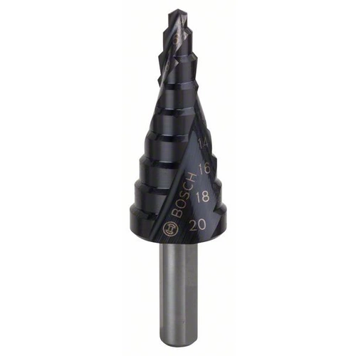 Bosch Accessories 2608588066 HSS Stufenbohrer 4 - 20 mm TiAIN Gesamtlänge 70.5 mm 3-Flächenschaft 1 St. Bosch Accessories 2608588066 HSS Stufenbohrer 4 - 20 mm TiAIN Gesamtlänge 70.5 mm 3-Flächenschaft 1 St.