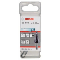 Bosch Accessories 2608588066 HSS Stufenbohrer 4 - 20 mm TiAIN Gesamtlänge 70.5 mm 3-Flächenschaft 1 St. Bosch Accessories 2608588066 HSS Stufenbohrer 4 - 20 mm TiAIN Gesamtlänge 70.5 mm 3-Flächenschaft 1 St.