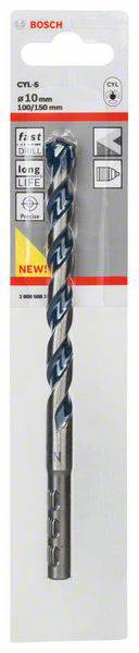 Bosch Accessories CYL-5 2608588155 Hartmetall Beton-Spiralbohrer 10 mm Gesamtlänge 150 mm Zylinderschaft 1 St.