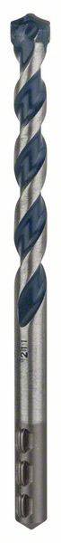 Ein metallener Bohrer mit blauem Spiralmuster und geschliffener Spitze, geeignet für präzises Bohren in Holz und Metall.