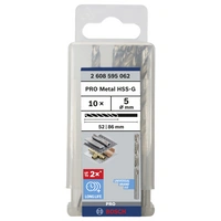 Bosch Accessories 2608595062 HSS Metall-Spiralbohrer 5mm Gesamtlänge 86mm geschliffen DIN 338 Zylinderschaft 10St. Bosch Accessories 2608595062 HSS Metall-Spiralbohrer 5mm Gesamtlänge 86mm geschliffen DIN 338 Zylinderschaft 10St.