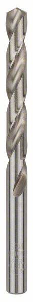 Metallbohrer mit spiralförmigen Rillen, geeignet für das Durchbohren von Metall, zeigt Detail der Schneidkante und Spiralform.