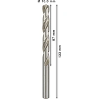 Bosch Accessories 2608595077 HSS Metall-Spiralbohrer 10mm Gesamtlänge 133mm geschliffen DIN 338 Zylinderschaft 5St. Bosch Accessories 2608595077 HSS Metall-Spiralbohrer 10mm Gesamtlänge 133mm geschliffen DIN 338 Zylinderschaft 5St.