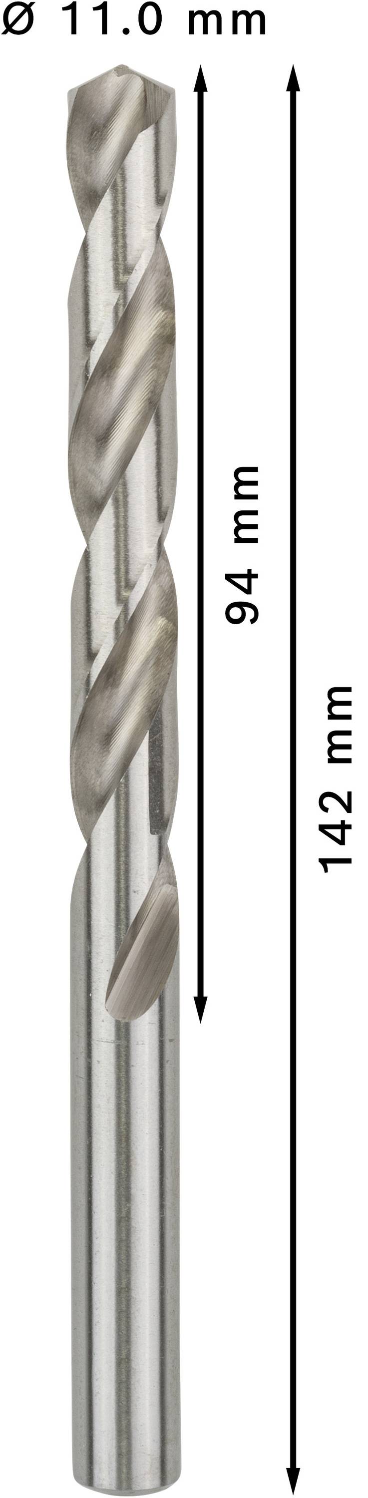 Bosch Accessories 2608595079 HSS Metall-Spiralbohrer 11mm Gesamtlänge 142mm geschliffen DIN 338 Zylinderschaft 5St.