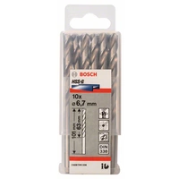 Bosch Accessories 2608595336 HSS Metall-Spiralbohrer 6.7mm Gesamtlänge 101mm geschliffen DIN 338 Zylinderschaft 10St. Bosch Accessories 2608595336 HSS Metall-Spiralbohrer 6.7mm Gesamtlänge 101mm geschliffen DIN 338 Zylinderschaft 10St.