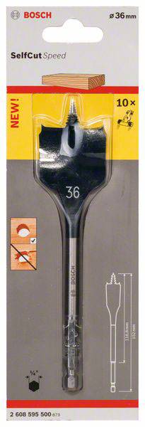 Bosch Accessories 2608595500 Holz-Fräsbohrer 36 mm Gesamtlänge 152 mm 1/4" (6.3 mm) 1 St.