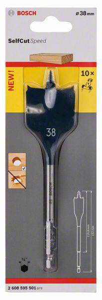 Bosch Accessories 2608595501 Holz-Fräsbohrer 38mm Gesamtlänge 152mm 1/4" (6.3 mm) 1St.