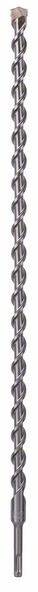 Ein spiralförmiger Metallbohrer für schwere Bohrarbeiten in Beton und Mauerwerk.