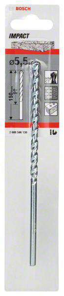 Bosch Accessories CYL-1 2608596130 Hartmetall Stein-Spiralbohrer 5.5mm Gesamtlänge 150mm Zylinderschaft 1St.