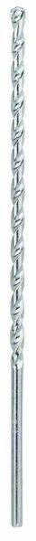 Ein silberner Spiralbohrer aus Metall, geeignet für Bohrarbeiten in Beton oder Mauerwerk.