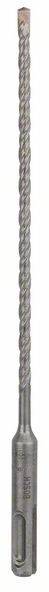 Ein langer, spiralförmiger Bohrer, geeignet für den Einsatz in Beton oder Mauerwerk, aus Metall gefertigt.