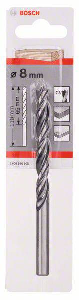 Bosch Accessories 2608596305 Holz-Spiralbohrer 8mm Gesamtlänge 117mm Zylinderschaft 1St.