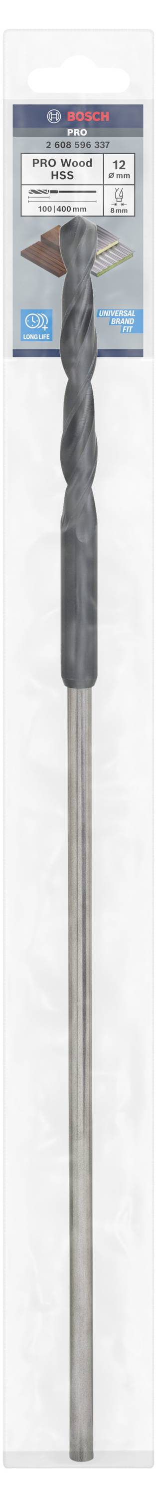 Bosch Accessories 2608596337 Schalungsbohrer 12mm Gesamtlänge 400mm Zylinderschaft 1St.