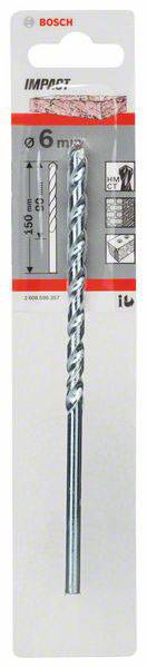 Bosch Accessories CYL-1 2608596357 Hartmetall Stein-Spiralbohrer 6mm Gesamtlänge 150mm Zylinderschaft 1St.