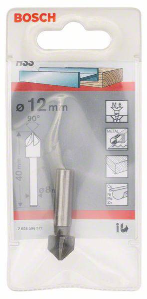 Bosch Accessories 2608596371 Kegelsenker 12 mm HSS Zylinderschaft 1 St.