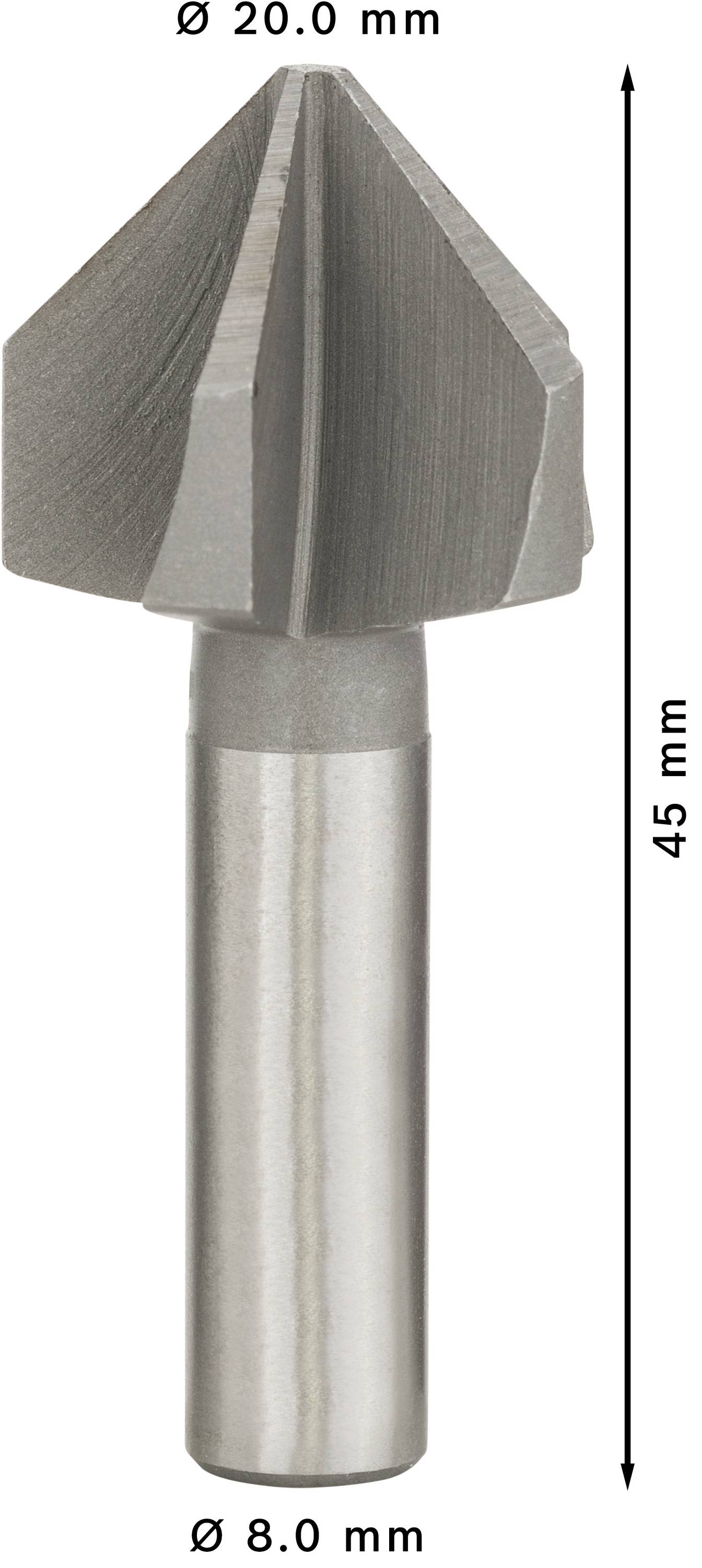 Bosch Accessories 2608596373 Kegelsenker 20 mm HSS Zylinderschaft 1 St.