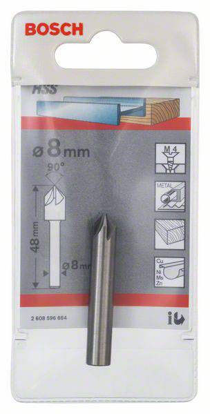 Bosch Accessories 2608596664 Kegelsenker 8mm HSS Zylinderschaft 1St.