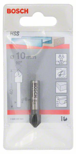 Bosch Accessories 2608596665 Kegelsenker 10 mm HSS Zylinderschaft 1 St.