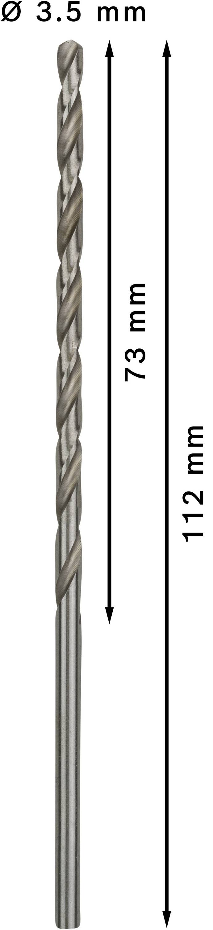 Bosch Accessories 2608596814 HSS Metall-Spiralbohrer 3.5mm Gesamtlänge 112mm geschliffen DIN 340 Zylinderschaft 5St.