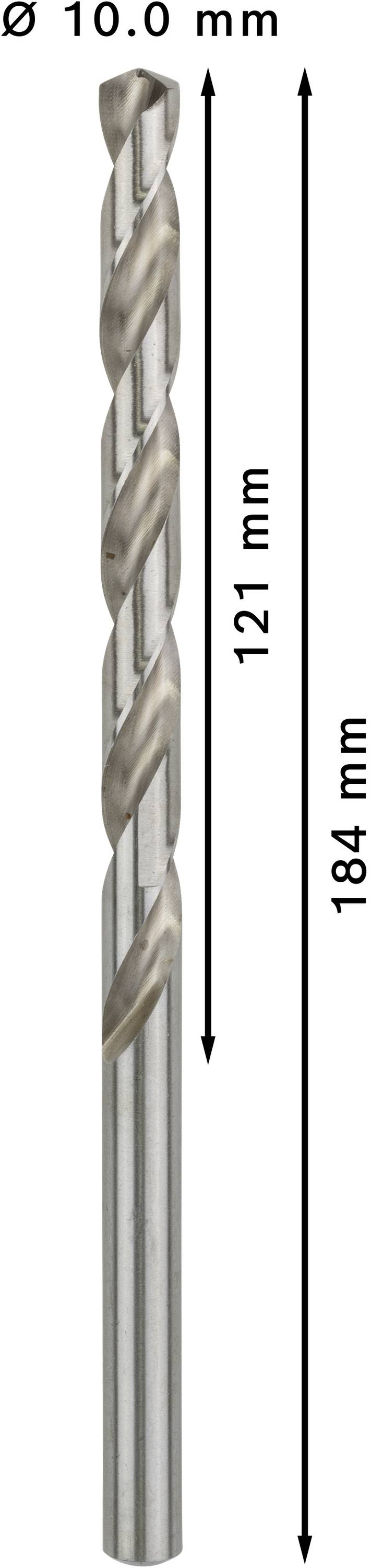 Bosch Accessories 2608596832 HSS Metall-Spiralbohrer 10mm Gesamtlänge 184mm geschliffen DIN 340 Zylinderschaft 5St.
