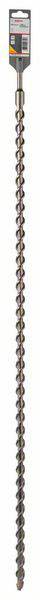 Ein langer, spiralförmiger Bohrer mit einer Verpackung oben, die das Produkt als 'SDS-max Bohrer' kennzeichnet, geeignet für Betonbearbeitung.