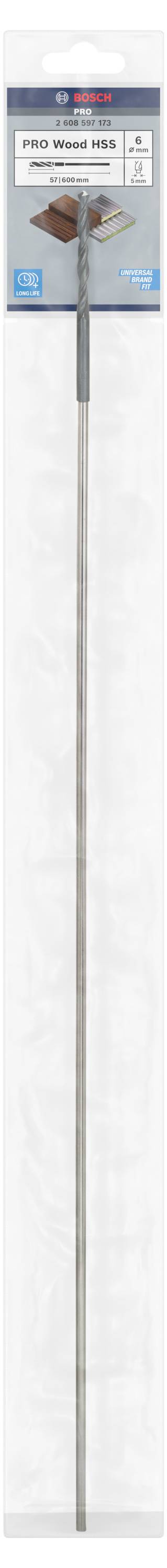 Bosch Accessories 2608597173 Schalungsbohrer 6 mm Gesamtlänge 600 mm Zylinderschaft 1 St.